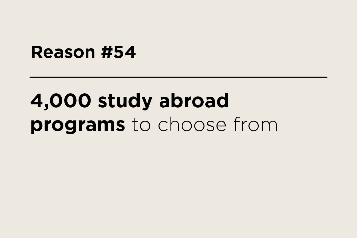 4,000 study abroad programs to choose from